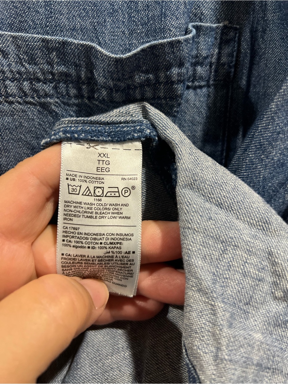 Old Navy Denim-Look Shirt Dress - Picture 6 of 7